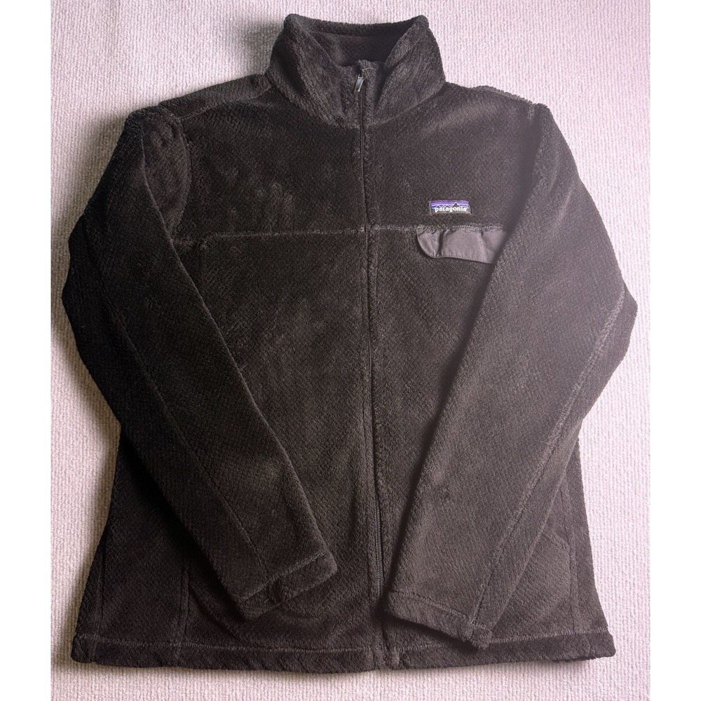 Patagonia Women's Black Full Zip Jacket Logo Zipper XL